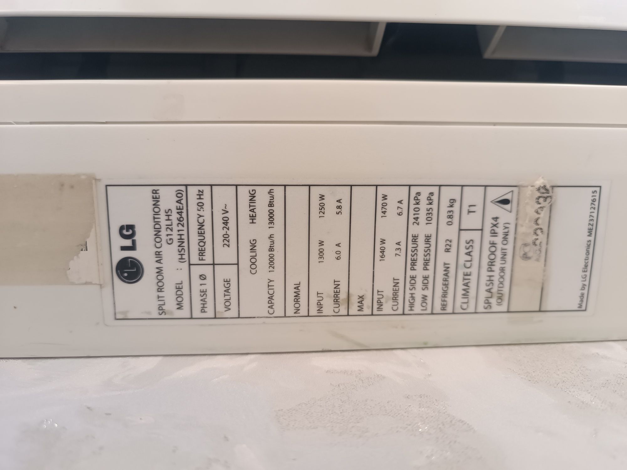 Кондиционер LG G12LHS