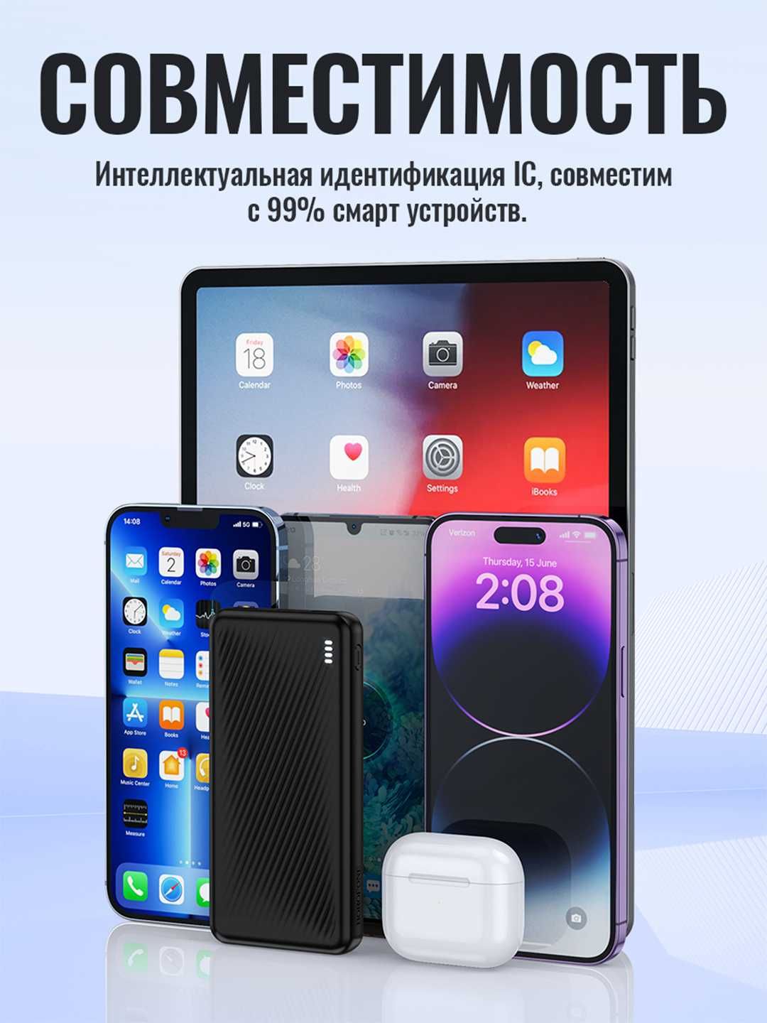 Powerbank Borofone BJ56 – 10 000 мАч, Быстрая зарядка!
