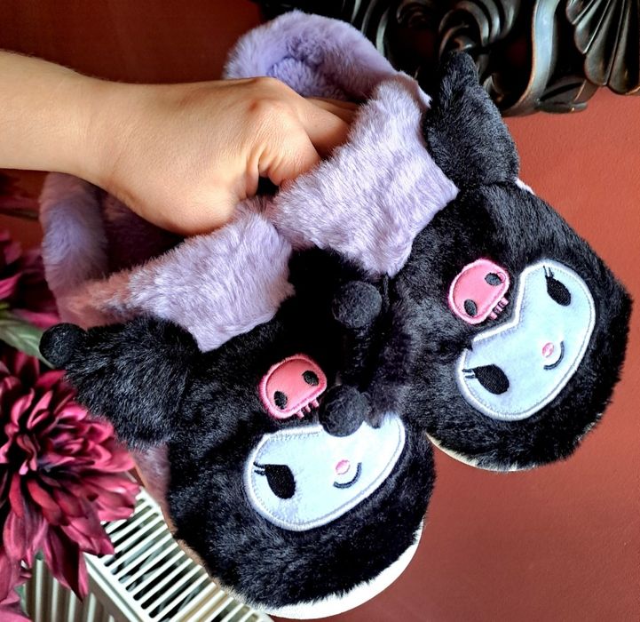 Papuci de casă kuromi super pufoși papuci kuromi sanrio