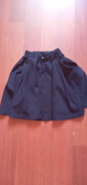 Юбка клеш темно-синяя на девочку