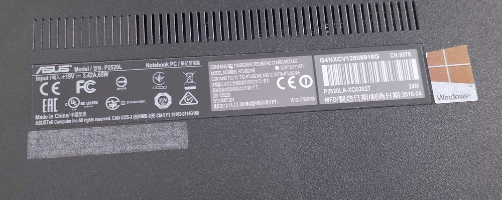 Laptop core i5 - Asus P2520L - functional,instalat