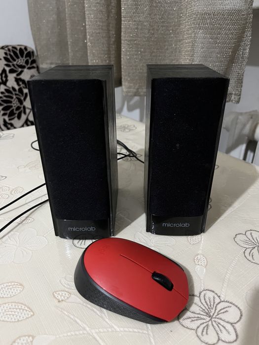 Колонки для ноутбука или компьютера новые и мышка беспроводная