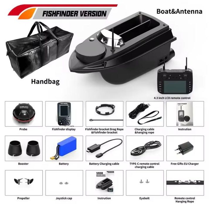 Лодка за захранка V030 КАТАМАРАН!