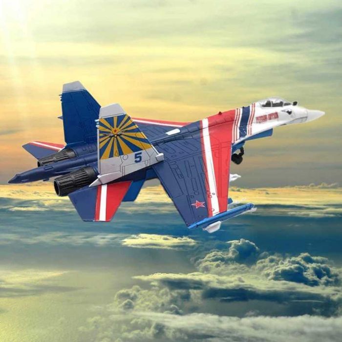 Macheta avion metalica Su-35 Knights Super Flanker 1:100 23cm