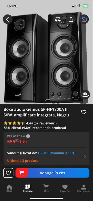 Boxe birou monitoare audio Genius