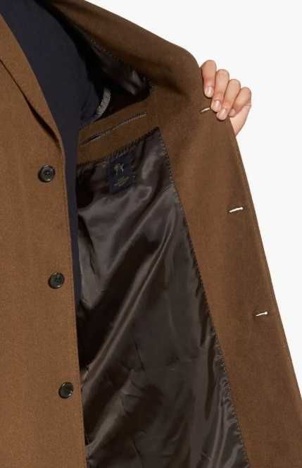 Palton slim 54 XXL premium Healey lana maro caramiziu