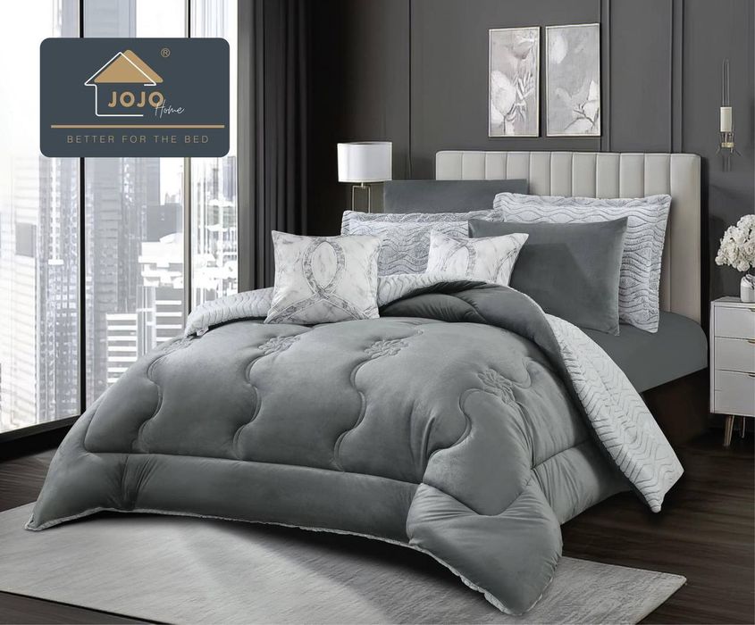 Set pilote 6 piese groase din blanita de iepure artificială + catifea