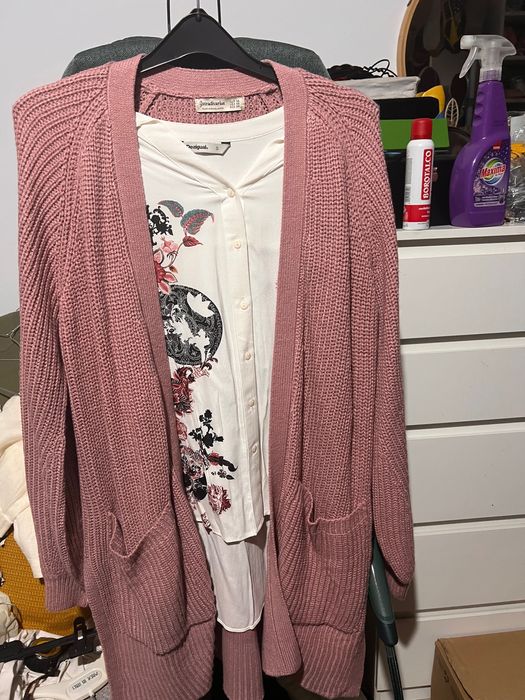 Cămașă Desigual S și cardigan Stradivarius xs