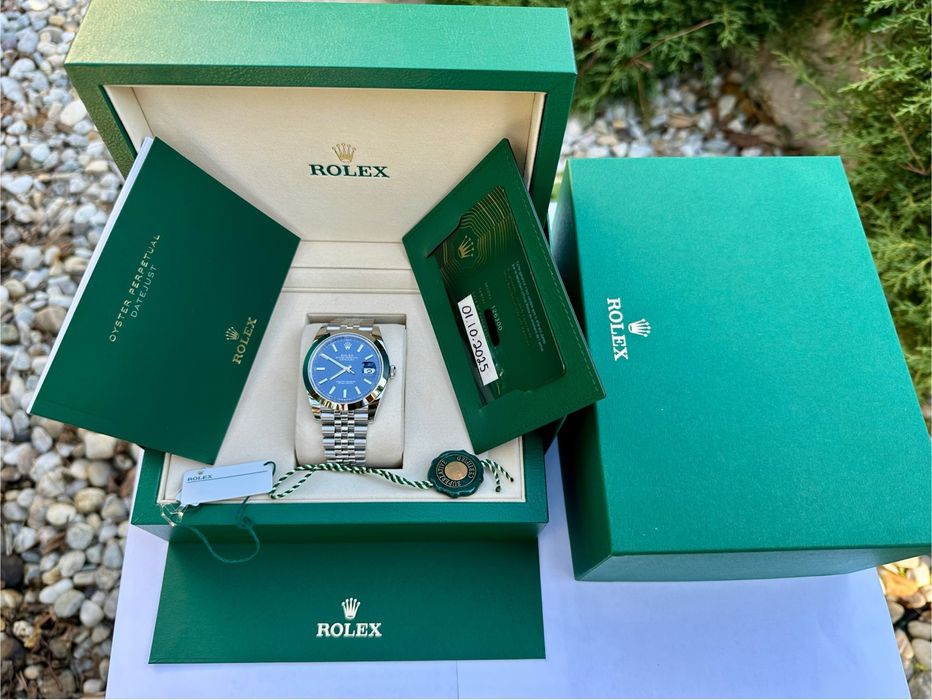 Rolex Datejust 41 Jubilee, Blue Dial. Nou 10/2025, factura, full set.