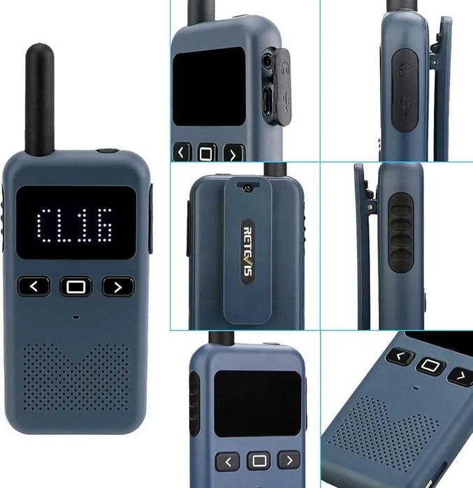 Set de 6 Radio walkie-talkie Retevis RB619 noi