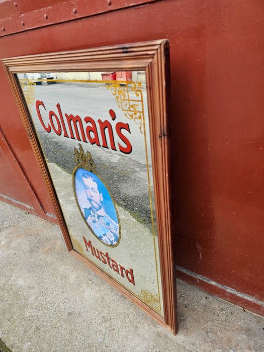 Tablou oglinda pub bar vintage retro - Colman's Mustard