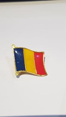 Set 12 insigne tricolore tip broșă cu ac