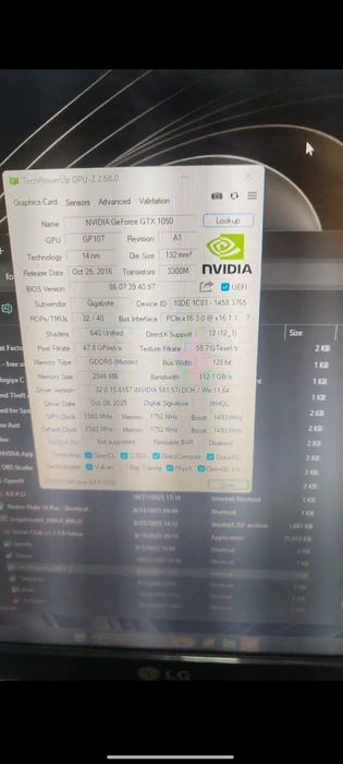 GPU GTX1050 2GB Ideal