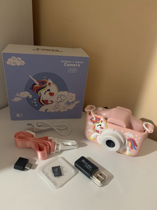 Детски фотоапарат+ подарък 64 гб карта памет
