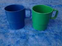 Blue & Green, set 2 cani cesti cafea si ceai, 200 ml