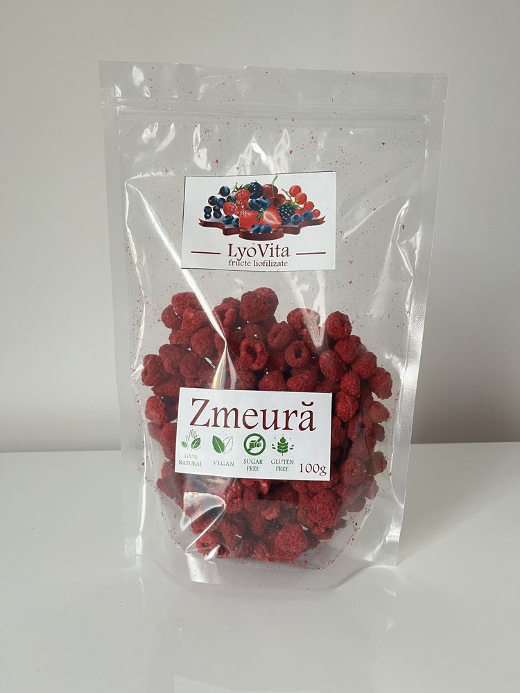 De vânzare fructe liofilizate (zmeura, căpșuni, mere, afine,banane)