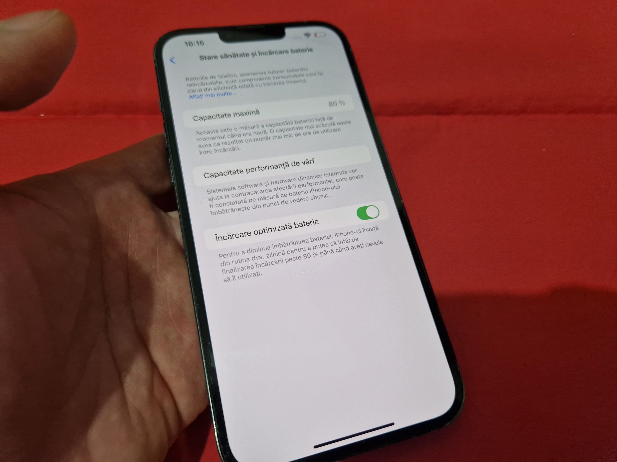 -Iphone 13Pro Max, 256Gb, 6Ram, bat: 80%, stare foarte buna, sticla ca