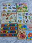 Lot puzzle lemn bebe