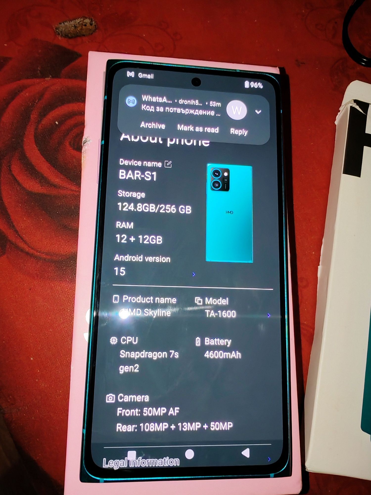HMD Skyline Cyian color, 12gb Ram, and 256gbROM!