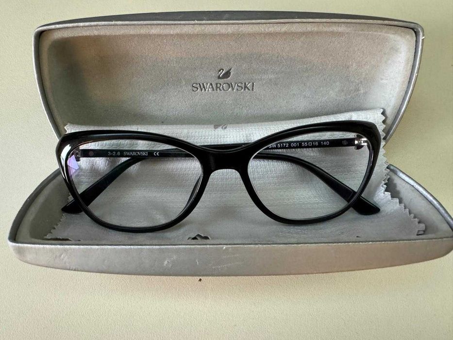 OCHELARI Dama - Swarovski SW5172 Black 001 Cat Eye Plastic Eyeglasses