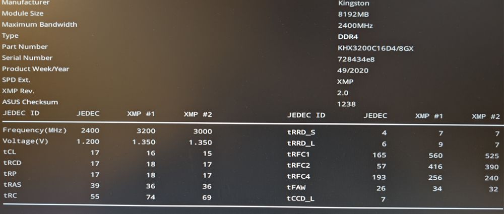 16gb (2x8) DDR4 3200 Kingston  FURY