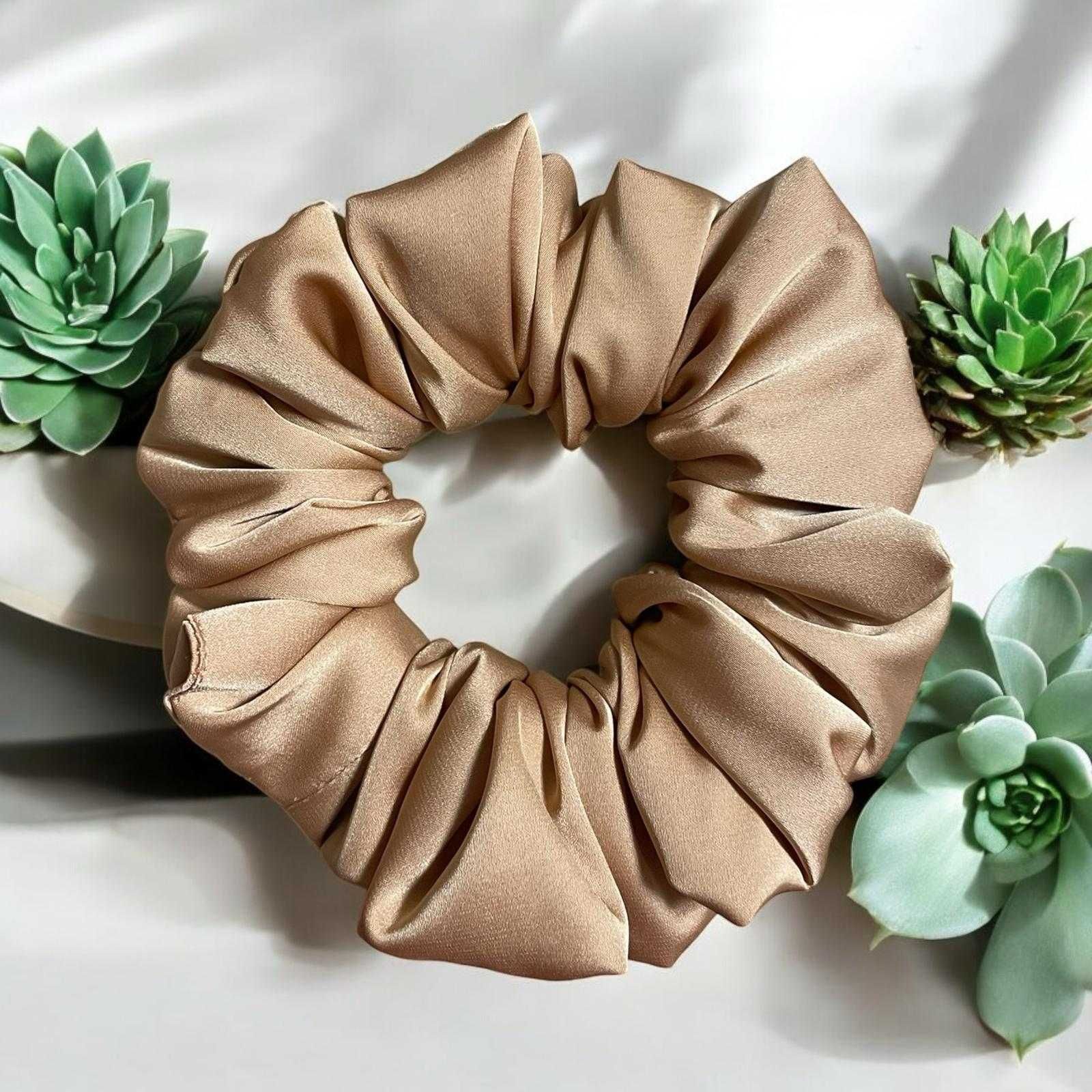 Elastic din satin gold - Large