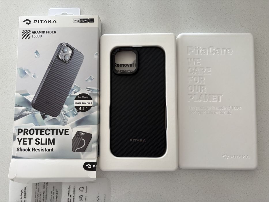 Продам чехол Pitaka для iPhone 15 (Aramid Fiber 1500D)