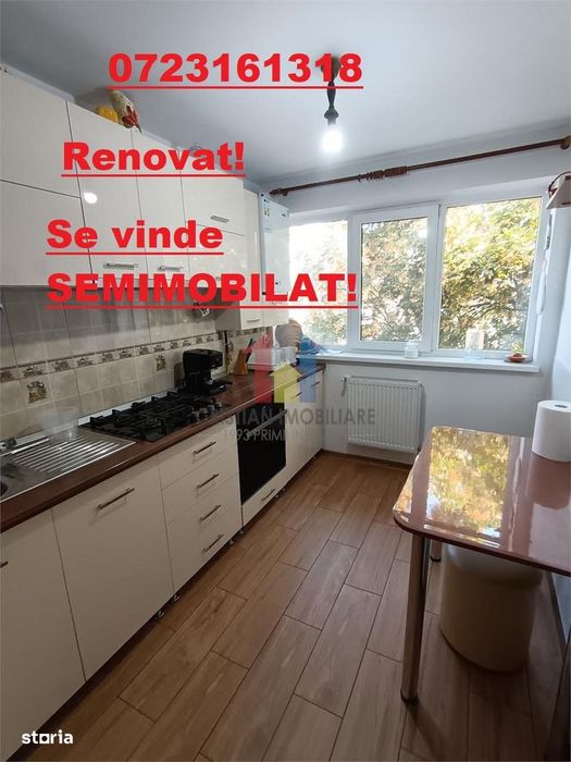 RENOVAT! Ap 2 camere, zona garii, Semimobilat!