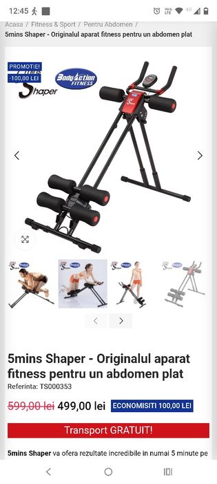 Vand aparat fitness pentru abdomen 5min shaper