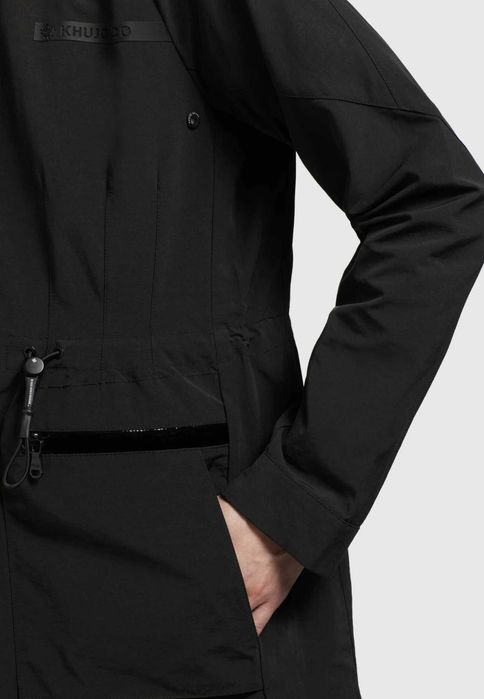 Impermeabil negru KHUJO Parka – stare impecabilă, ca nou!