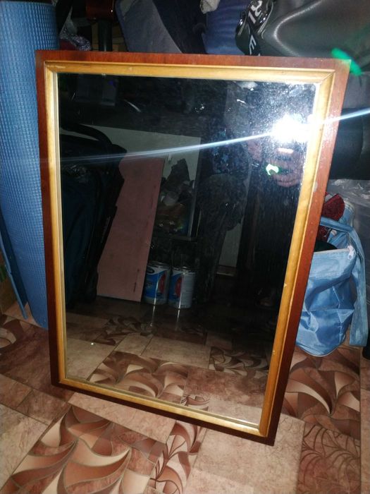В районе Атакента. Зеркало 51*35 см в деревянной рамке