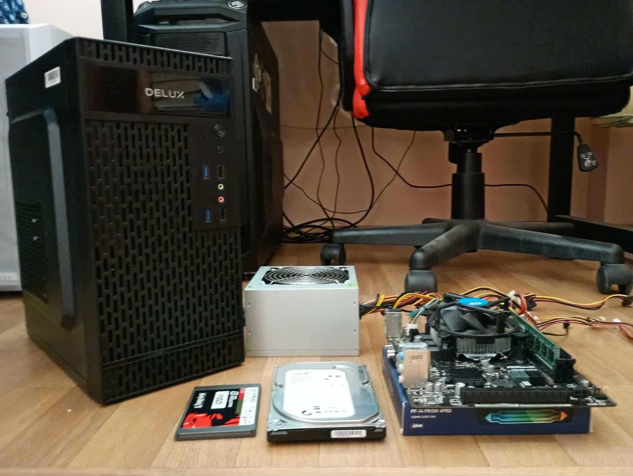 Мини компютър, Celeron G3250, H81M-DGS, Kingston SSD, Seagate HDD