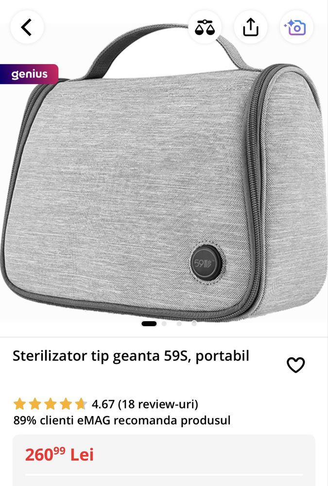 Sterilizator tip geanta , portabil, nou