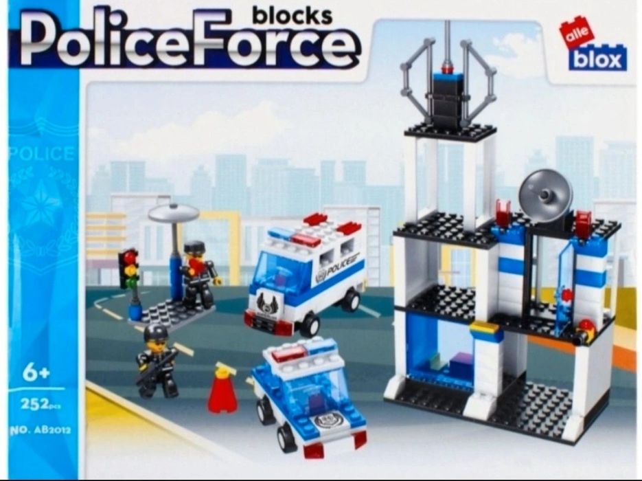 Set construcție tip Lego 3 in 1 Politie Pompieri Brigada Militara