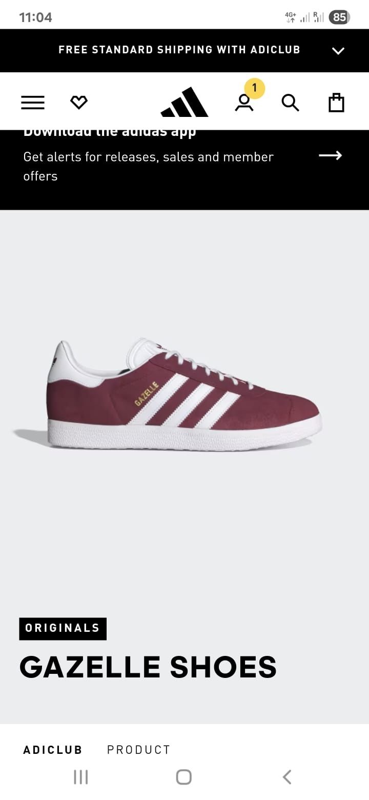 Pantof sport adidas Gazelle mărimea 42,5