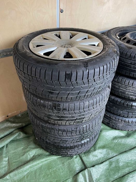 205 60 R16 Continental iarna / 5 x112 Vw Sharan /Set complet + capace