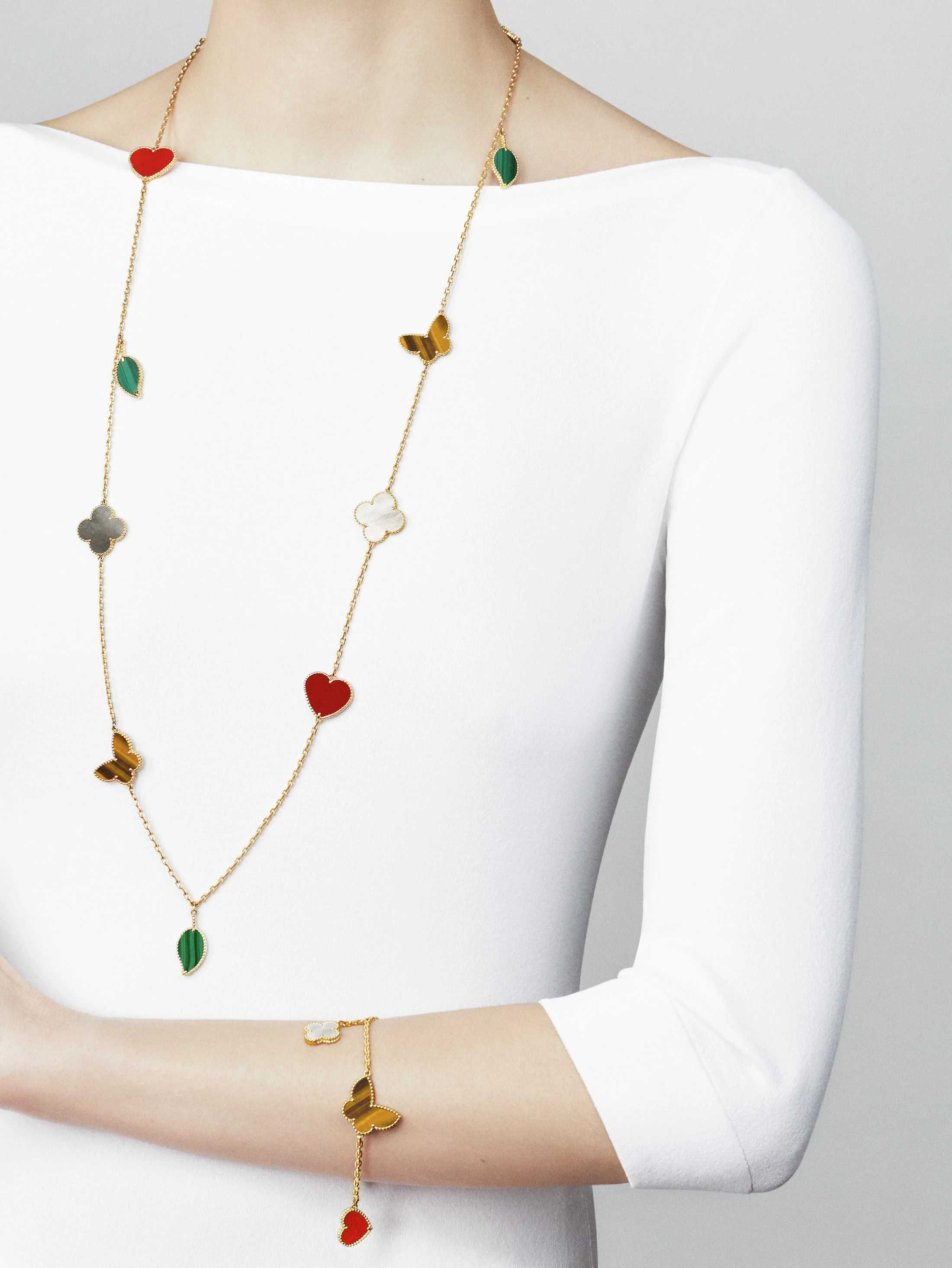 Van Cleef & Arpels VCA Gold 4 Motifs Lucky Alhambra Дамска Гривна
