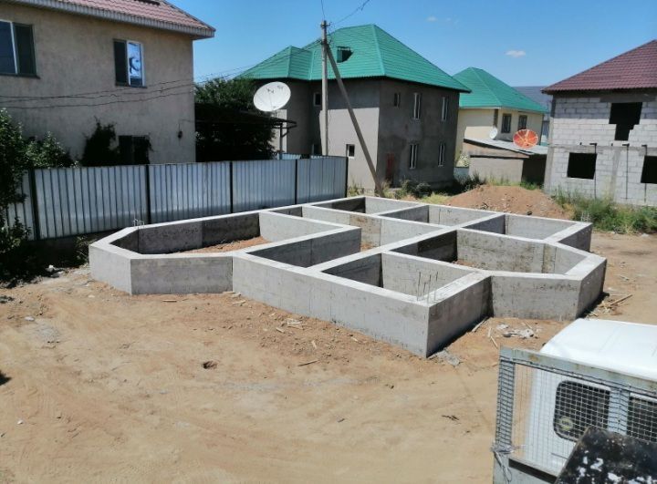 Заливаем фундамент Алматы заливка фундамента бетон под ключ опалубка