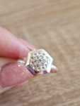 AG52,inel argint 925,nou/marcat, zirconii albe, ideal logodna,reducere