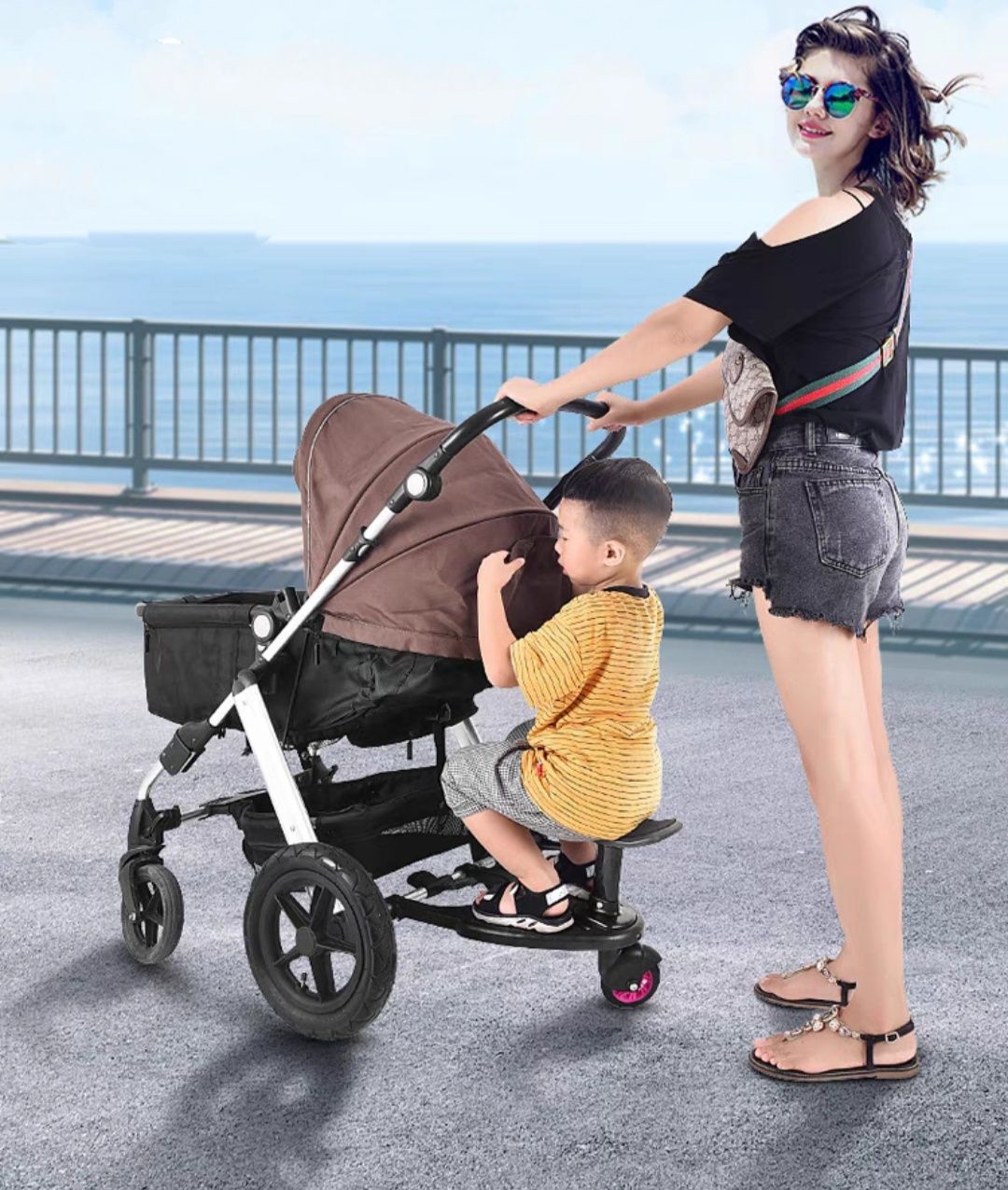 Подножка для второго ребёнка для коляски прогулочной