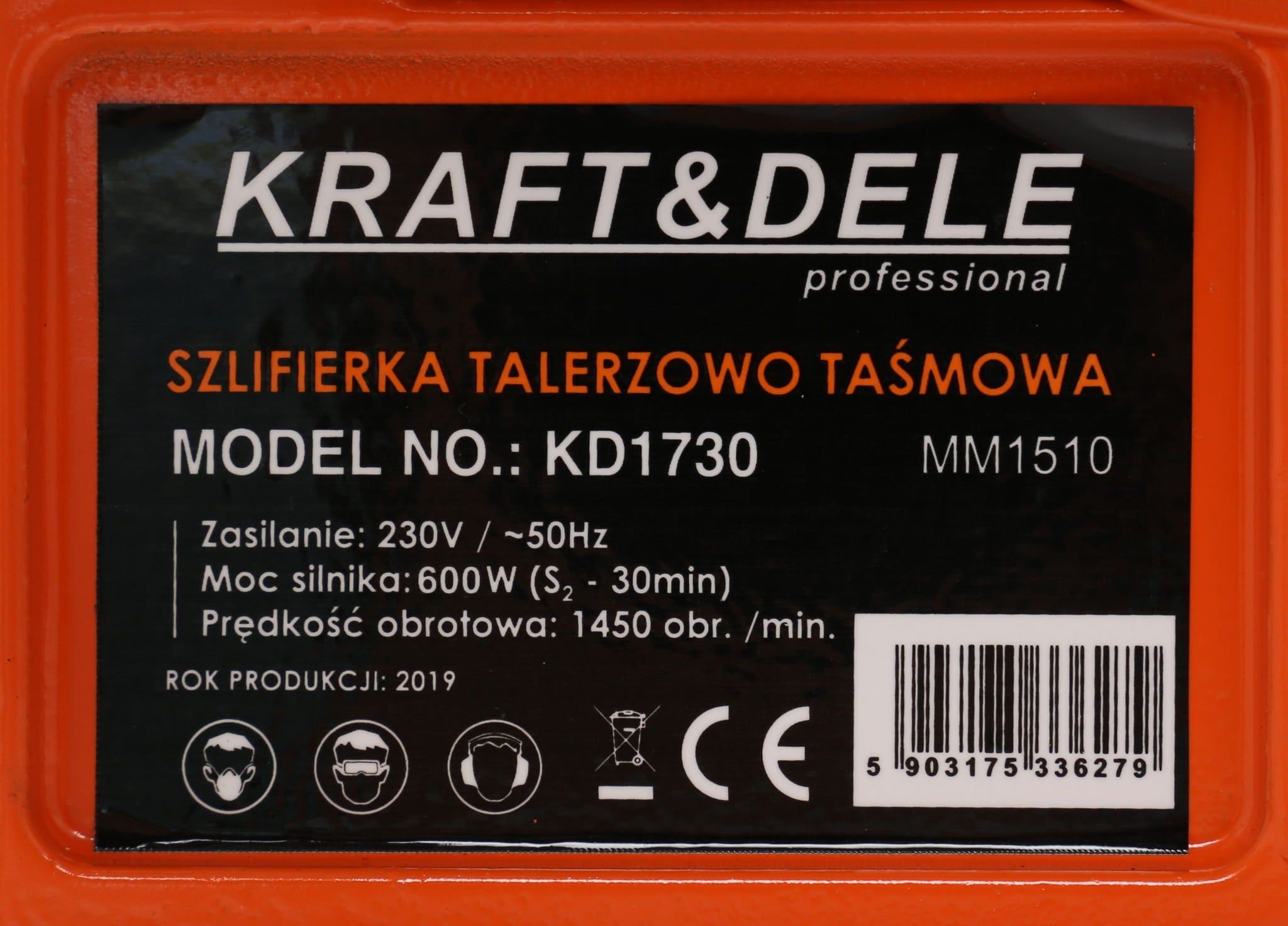 Masina de slefuit cu banda 600W , Kraft&Dele KD1730