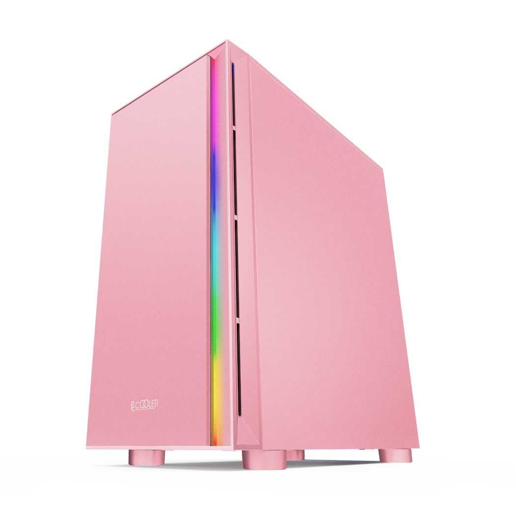 Корпус PCCooler PLATINUM LM300P ARGB, pink, Mini tower