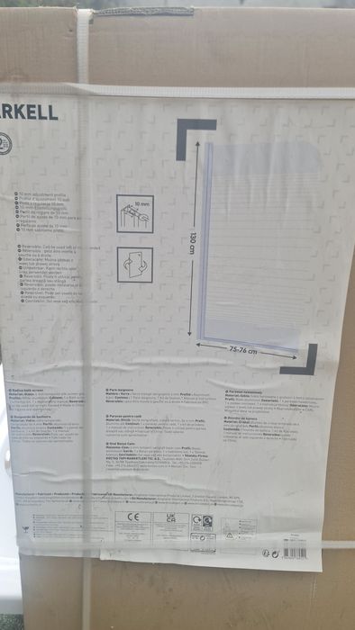 Vand cada acrilica cersanit, masca si paravan sticla 160 cm