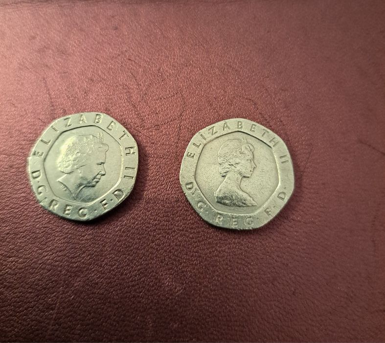 Moneda 20 pence Reg. Elisabeta ll 1982