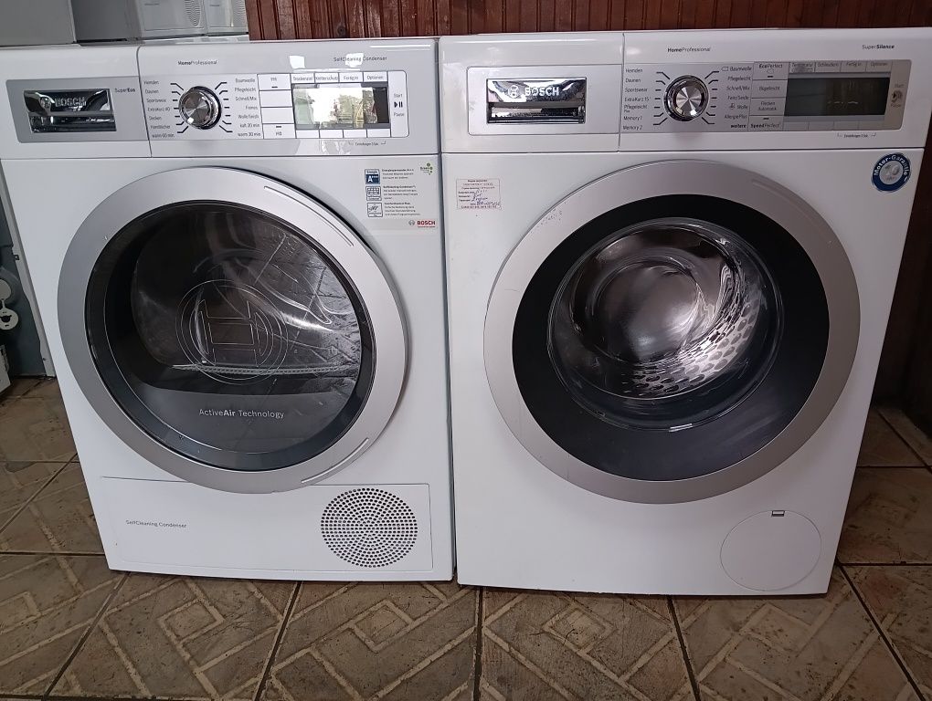 Комплект пералня и сушилня с термопомпа Бош Bosch Home Professional
