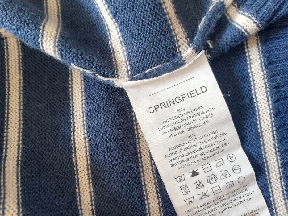 Springfield лен - памук пуловер