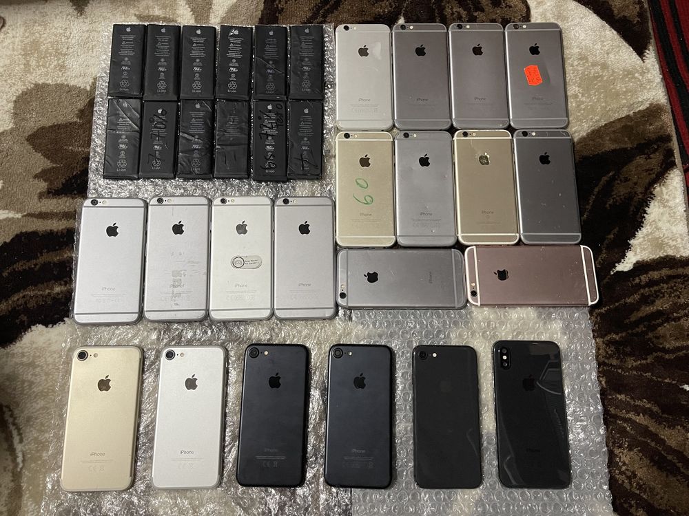 Plăci de bază Iphone 6/6s/7/X, carcase complete, baterii originale