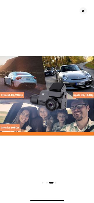 Camera de bord auto 4k card inclus