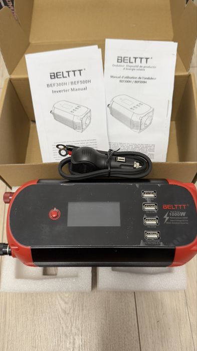 Invertor BELTTT 1000w 12v, 4 usb, 1 iesire 220v