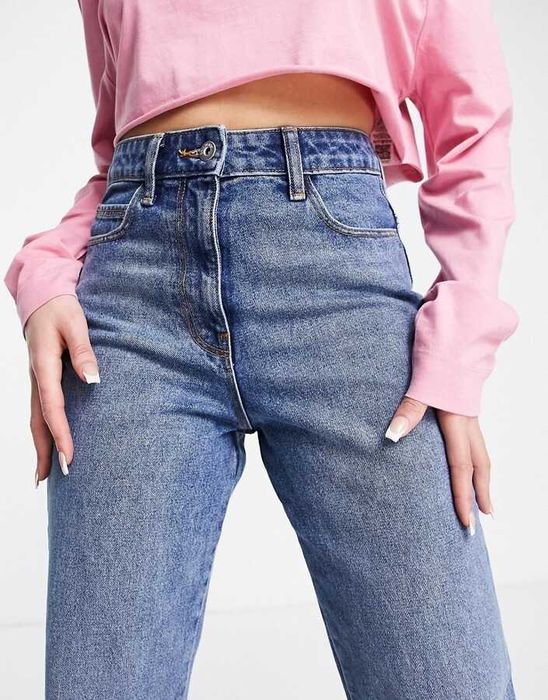 Blugi drepti cu talie inalta x005 unisex 90s jean Collusion - XL
